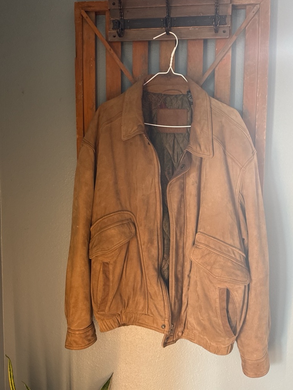 St. John's Bay Brown Suede Bomber Jacket